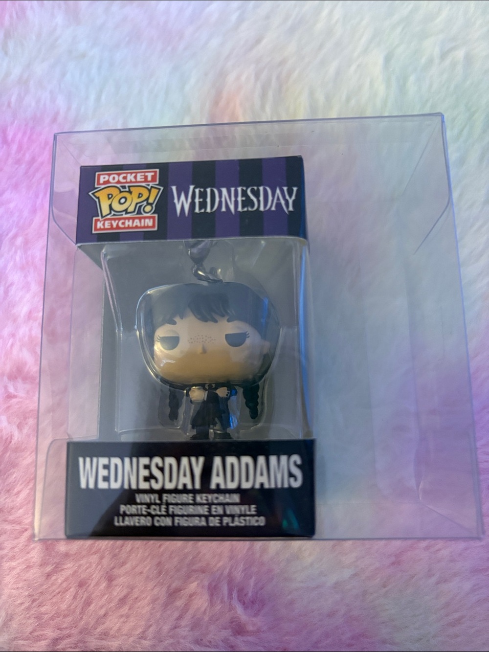 Funko Wednesday Addams Black Purple Pocket Pop! Keychain